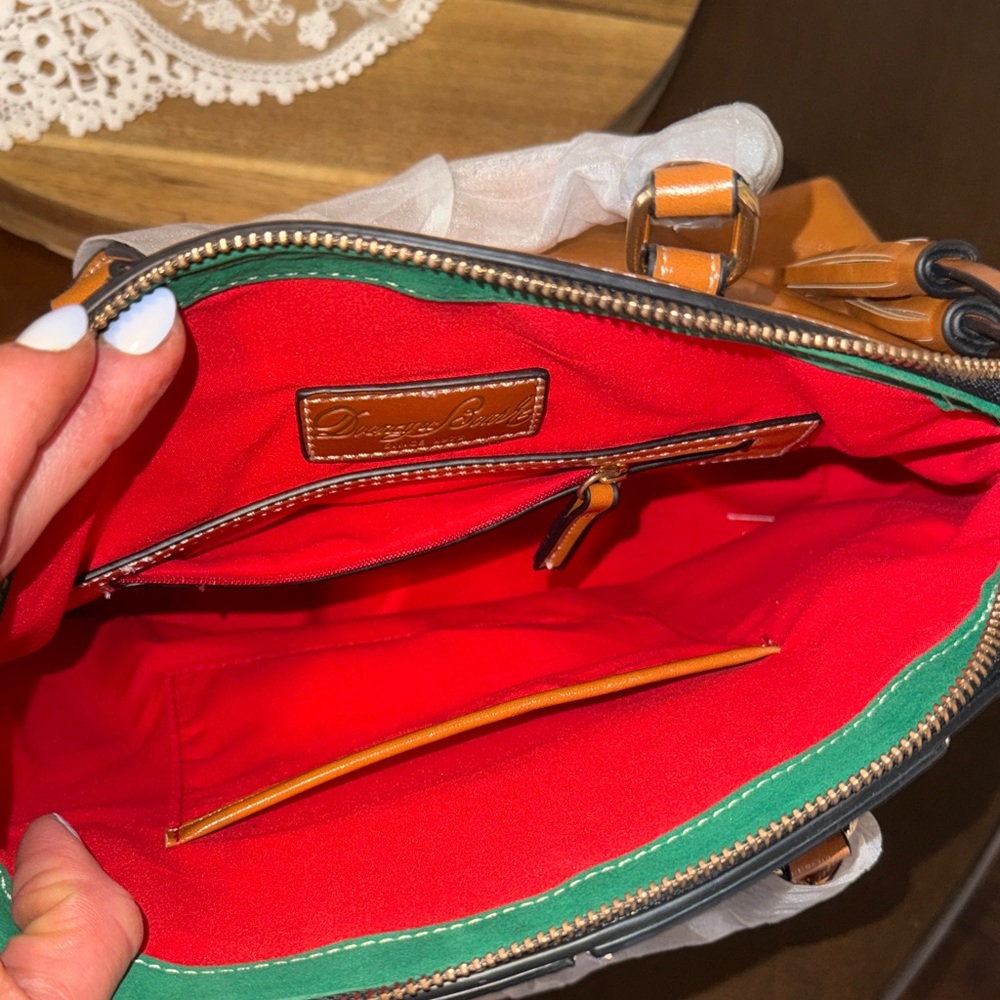 Dooney & Bourke natural Leather Satchel. Florentine Clayton. - Picture 8 of 9